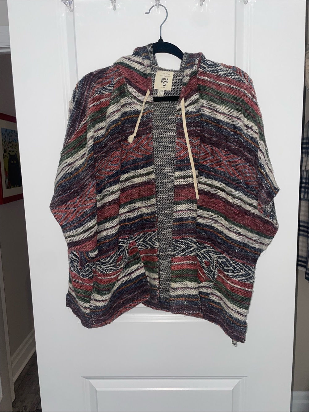 Billabong Hooded Knit Cardigan Sweater - Multi-Color